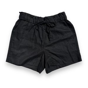 Banana Republic Black Linen Blend Drawstring Shorts NWT